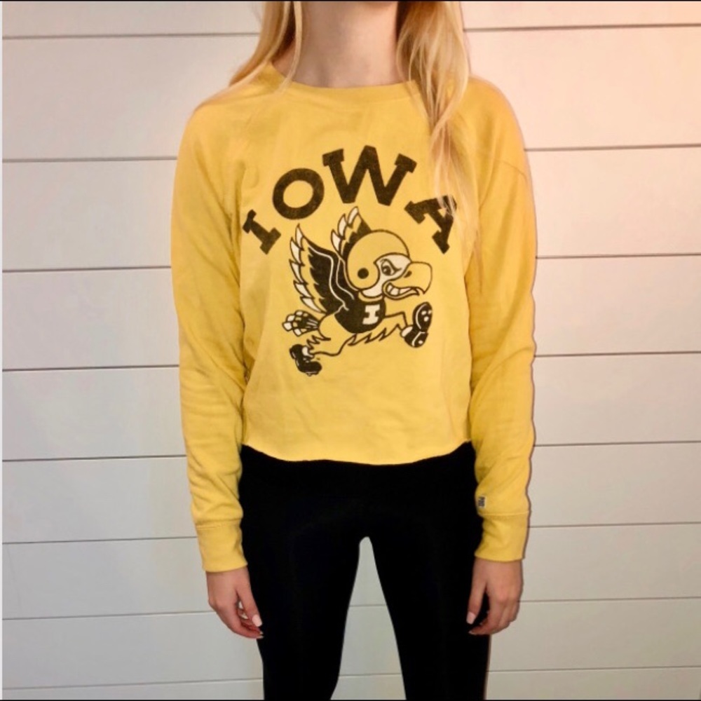 Cropped University of Iowa Crewneck